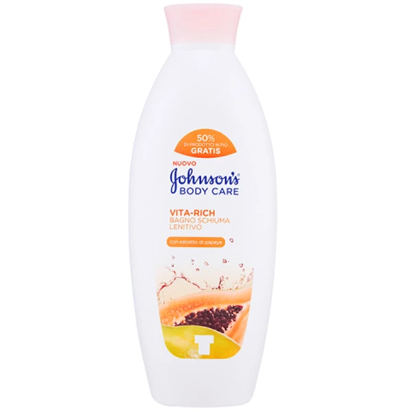 شامپو بدن جانسون با عصاره پاپایا از سری vita rich حجم 750ml