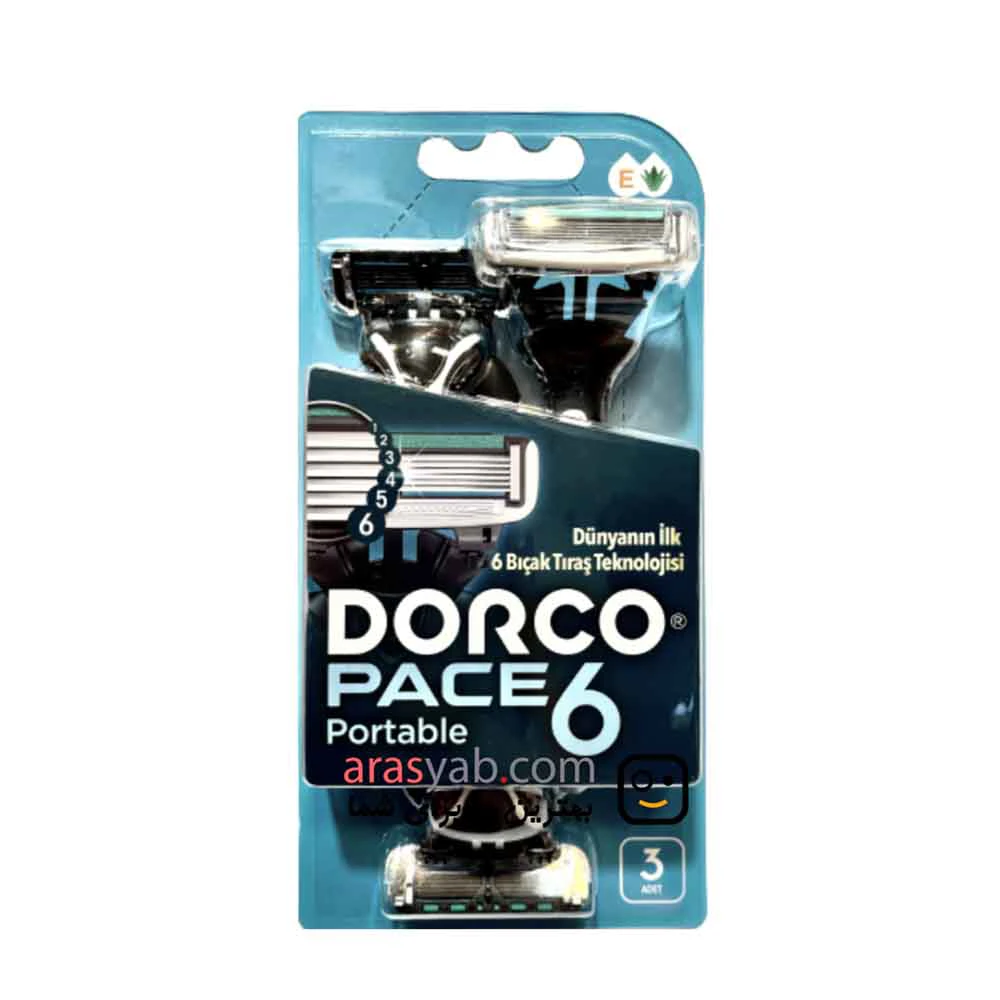 خودتراش مردانه دورکو DORCO مدل 6 تیغ بسته 3 عددی