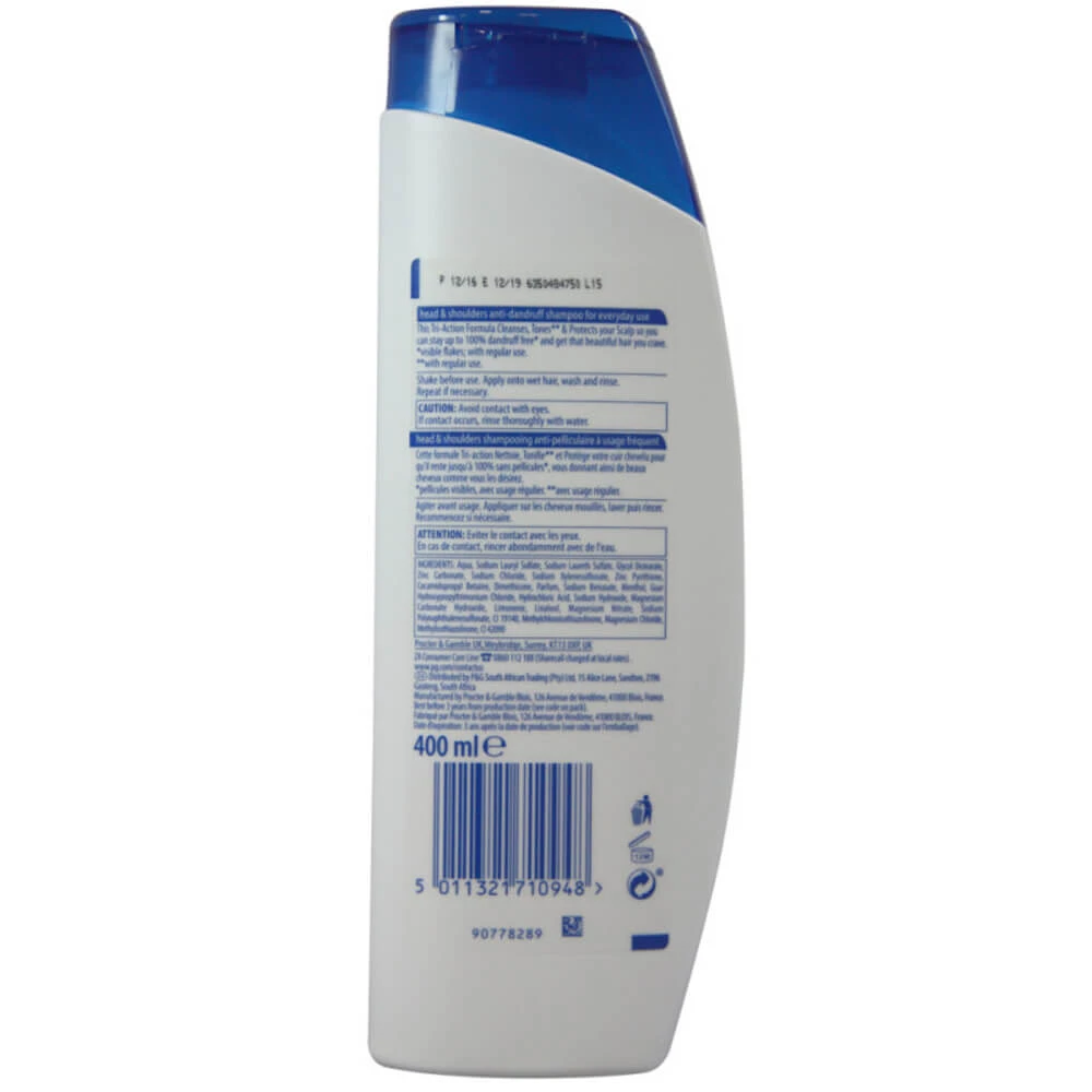 شامپو ضد شوره و ضد ریزش Head &amp; Shoulders مردانه 400 میل اصل فرانسه