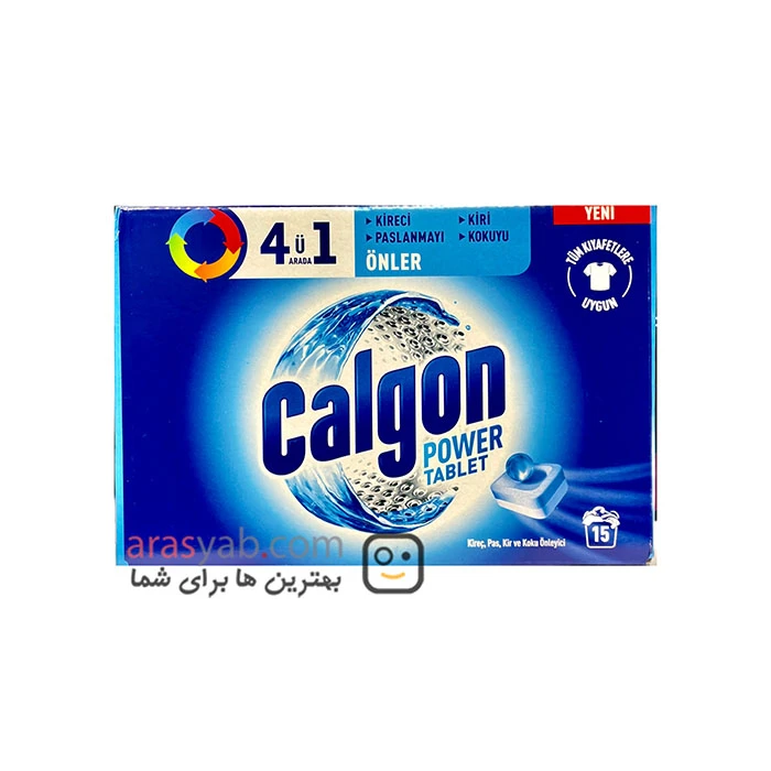 جرم گیر ماشین لباسشویی کالگون مدل calgon powerball بسته 15 عددی