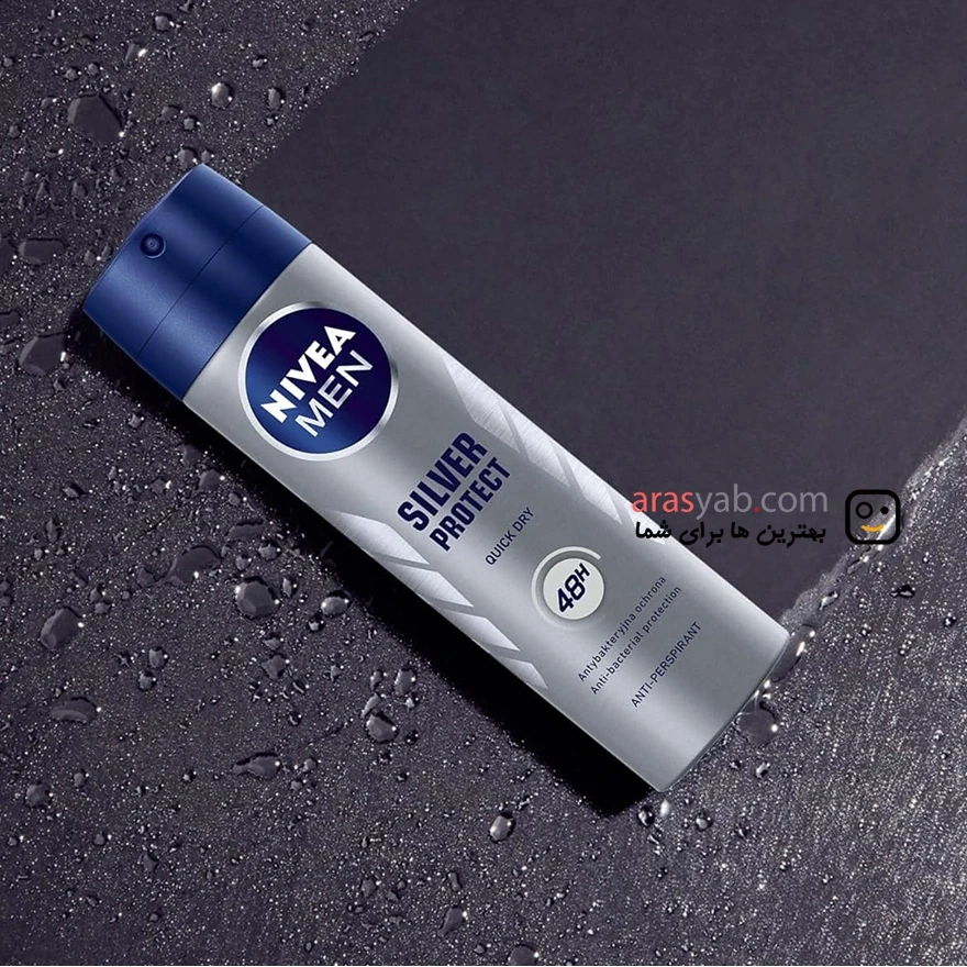 اسپری زیر بغل آنتی باکتریال مردانه نیوا NIVEA MEN مدل Sılver Protect حجم 150 میلی