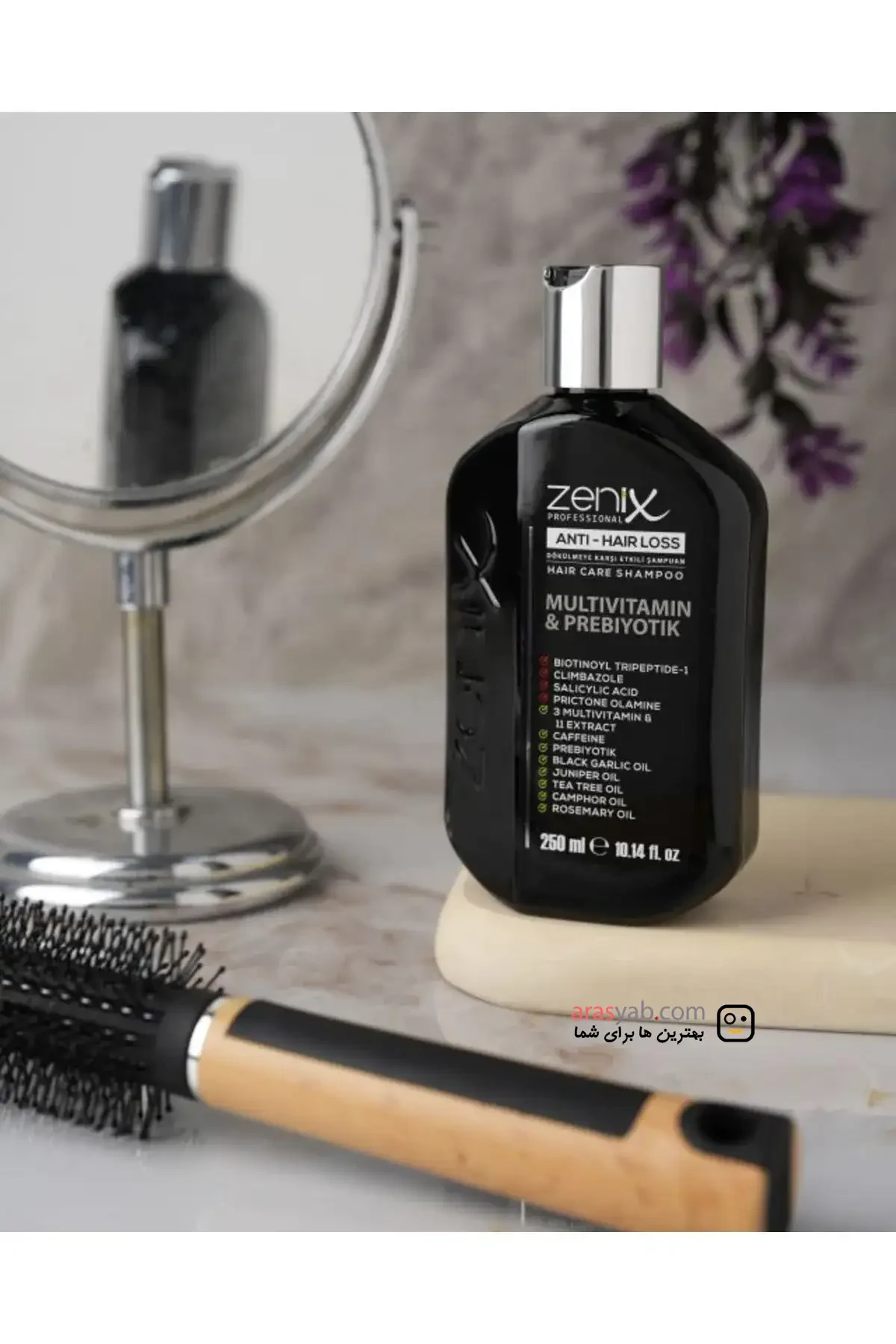 شامپو تخصصی ضد ریزش زنیکس zenix ترکیه حاوی مولتی ویتامین و پروبیوتیک حجم 250 میل