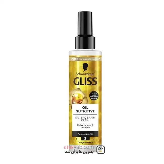 اسپری دوفاز گلیس طلایی مدل Ultimate Oil Elixir حجم 200 میلی