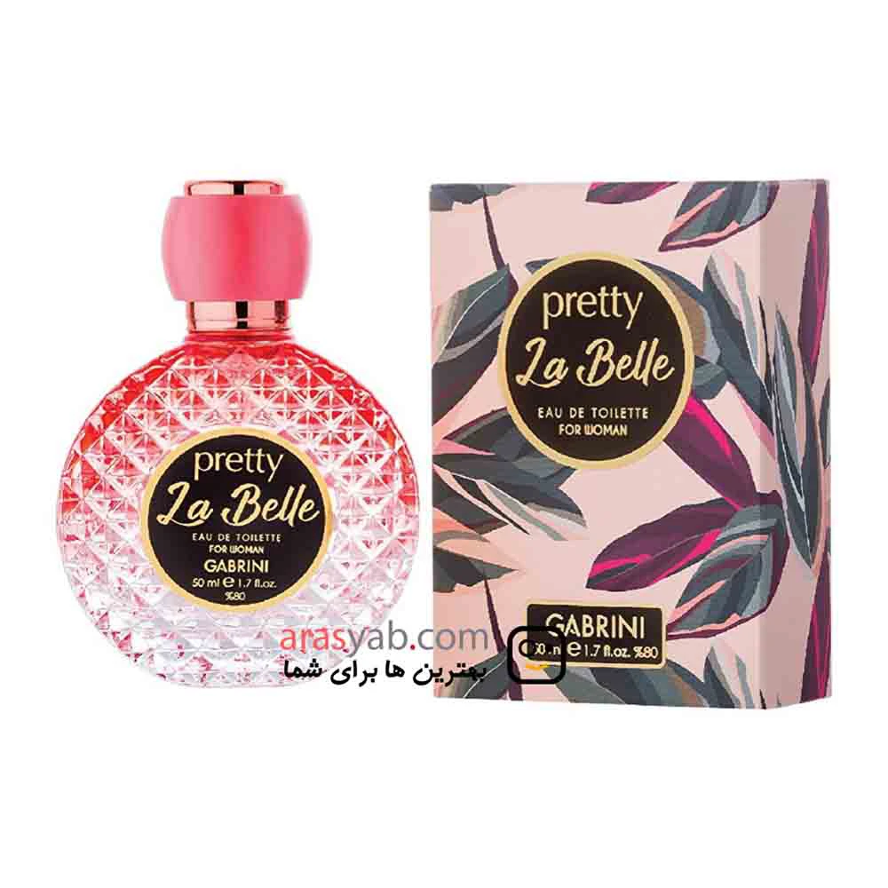 ادکلن زنانه گابرینی مدل Pretty La Belle با رایحه گرم و شیرین حجم 50 میل