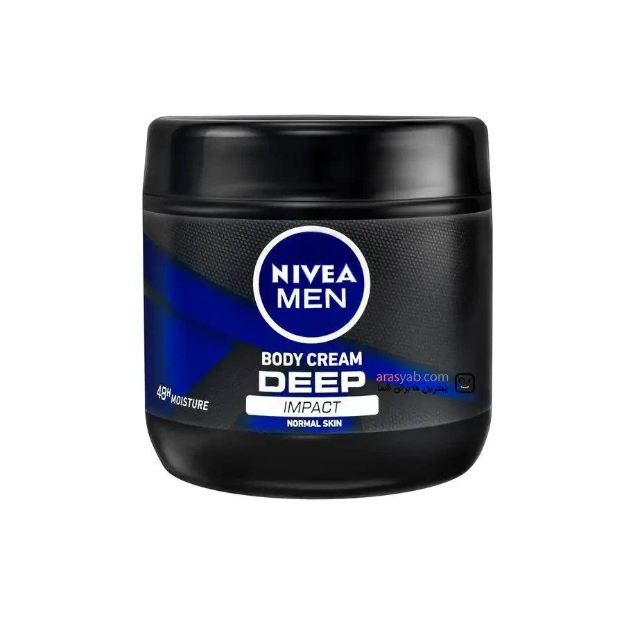 کرم مرطوب دست و بدن مردانه نیوا NIVEA اصل مدل Deep Impact حجم 400 میل