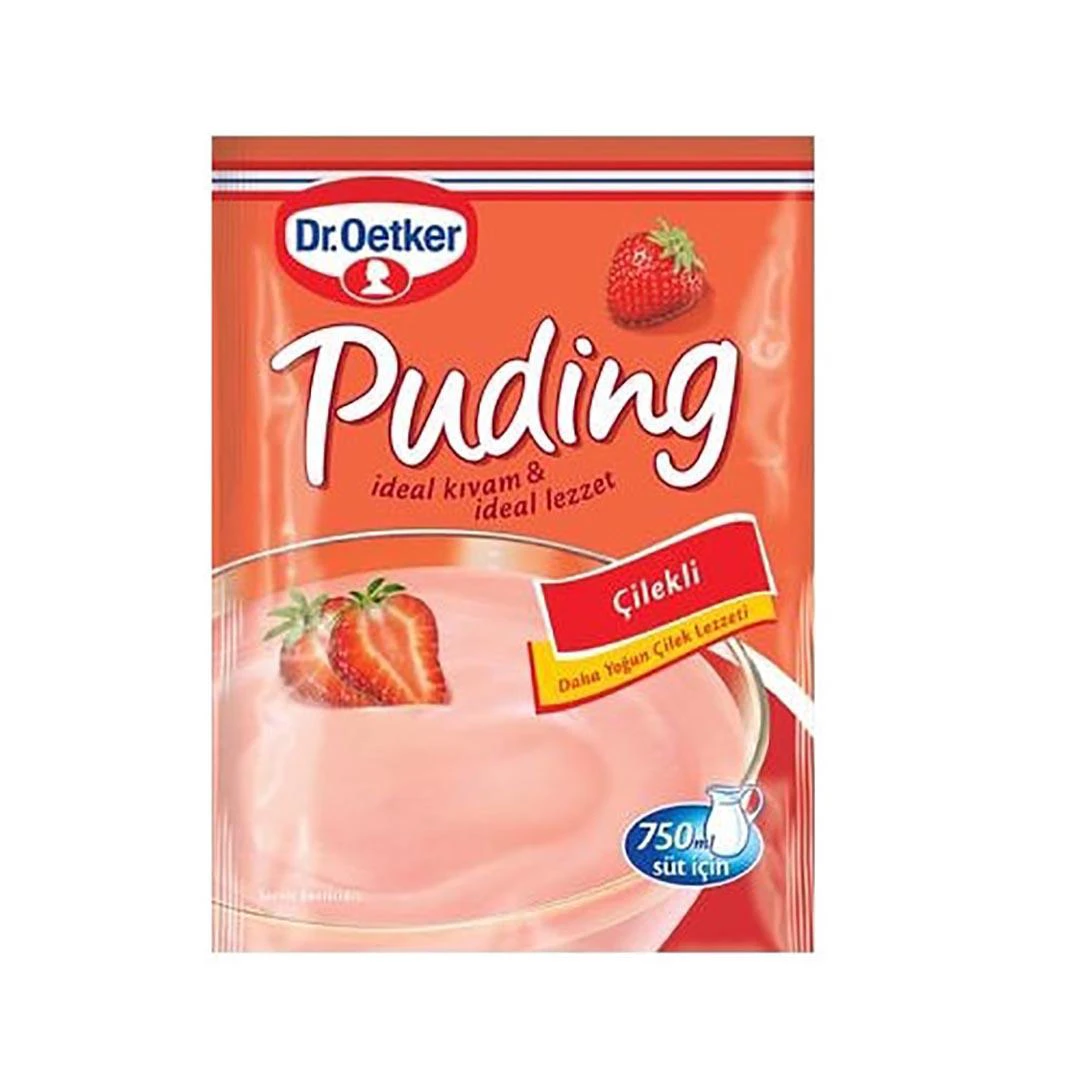 پودر پودینگ باطعم توت فرنگی دکتر اوتکر Dr.Oetker بسته 120 گرمی