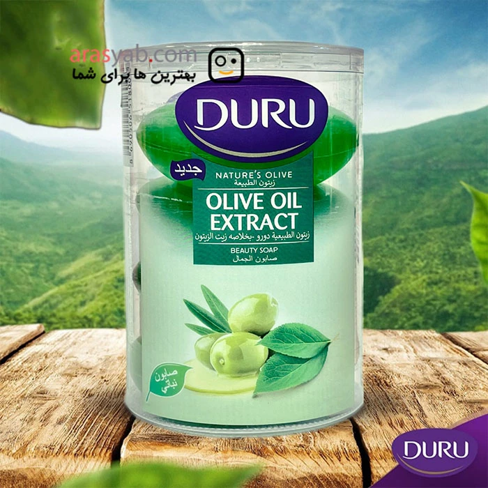 صابون دورو زیتون لیوانی مدل olive oil extract بسته 4 عددی