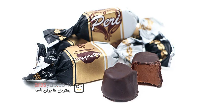 شکلات پذیرایی پری Peri هاسار hasar با مغز کرم کاپوچینو بسته 1 کیلویی