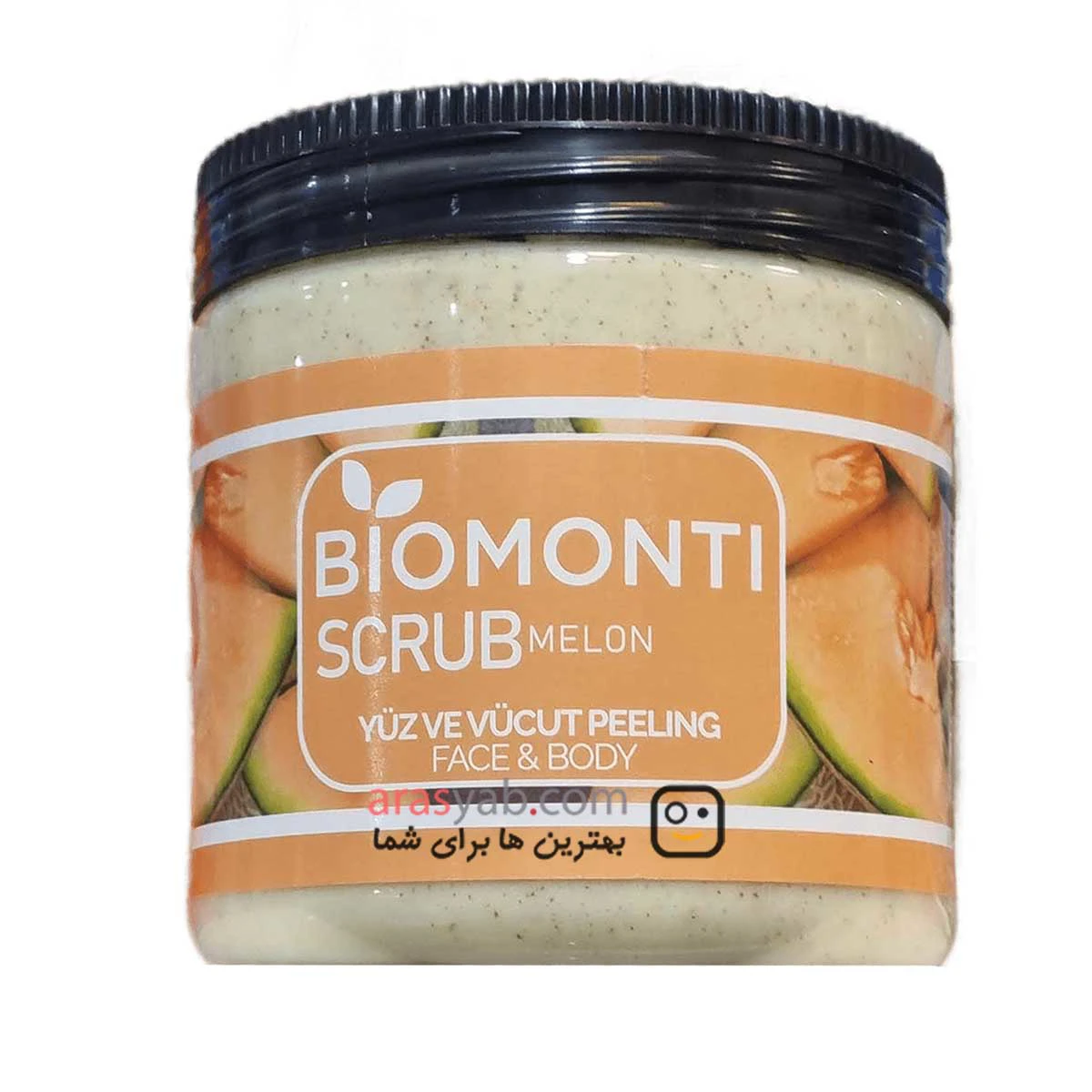 اسکراب ملون بیومونتی biomonti مناسب صورت و بدن حجم 500 میل