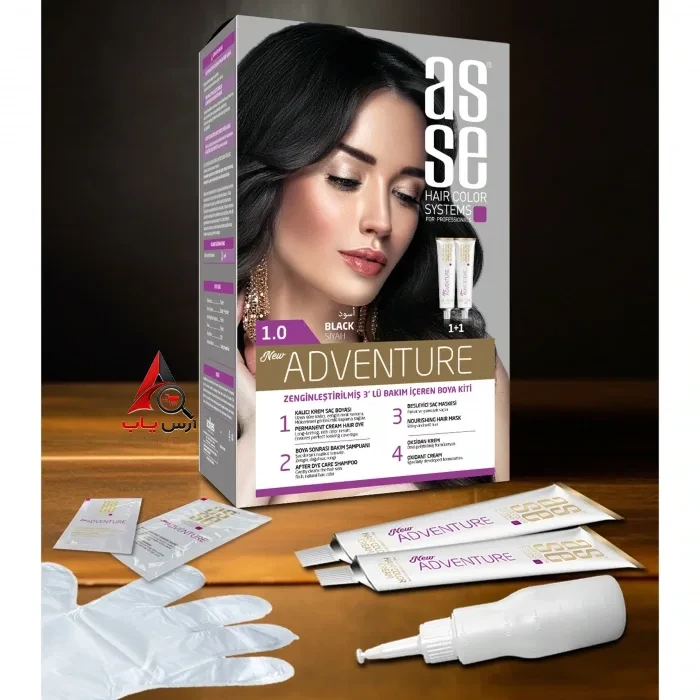 رنگ مو شماره 1.0 آسه ASSE سری Adventure رنگ سیاه Black