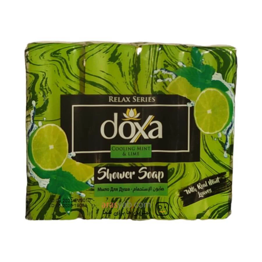 صابون استحمام دوکسا Doxa با رایحه لیمو و نعنا بسته 4 عددی
