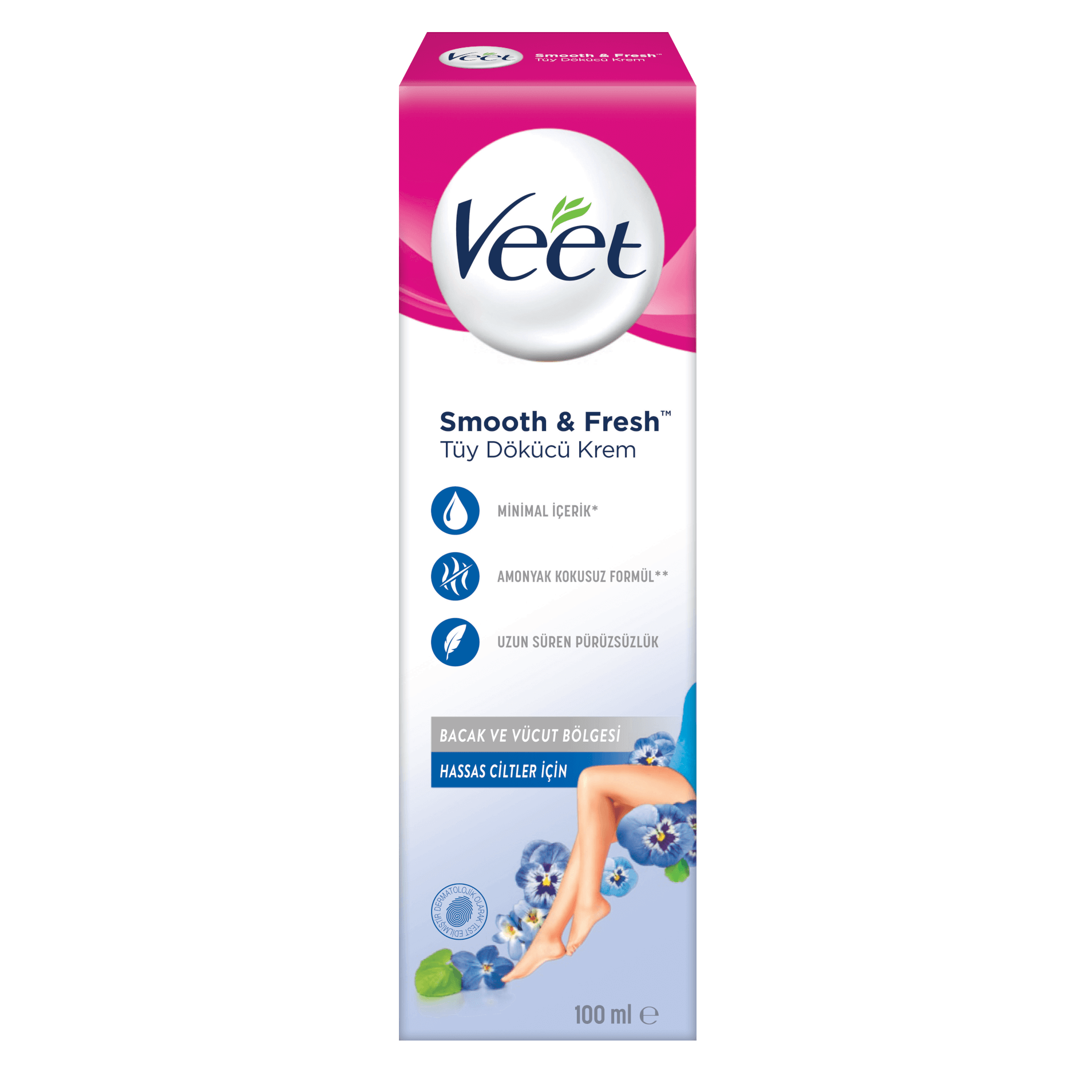 کرم موبر ویت Veet برای پوستهای حساس مدل Smooth &amp; Fresh حجم 100 میلی