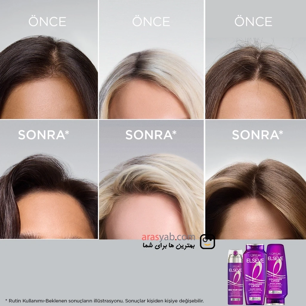 شامپو حجم دهنده مو لورال Loreal مدل کلاژن لیفتر Collagen Lifter حجم 300 میل