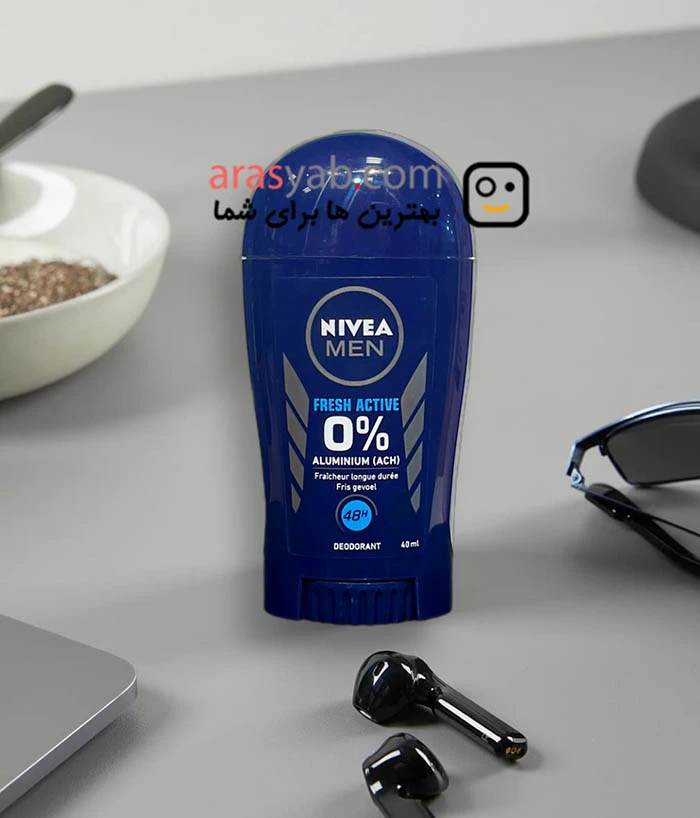 مام صابونی فرش اکتیو مردانه نیوآ nivea بدون آلومینیوم وزن 40 گرم