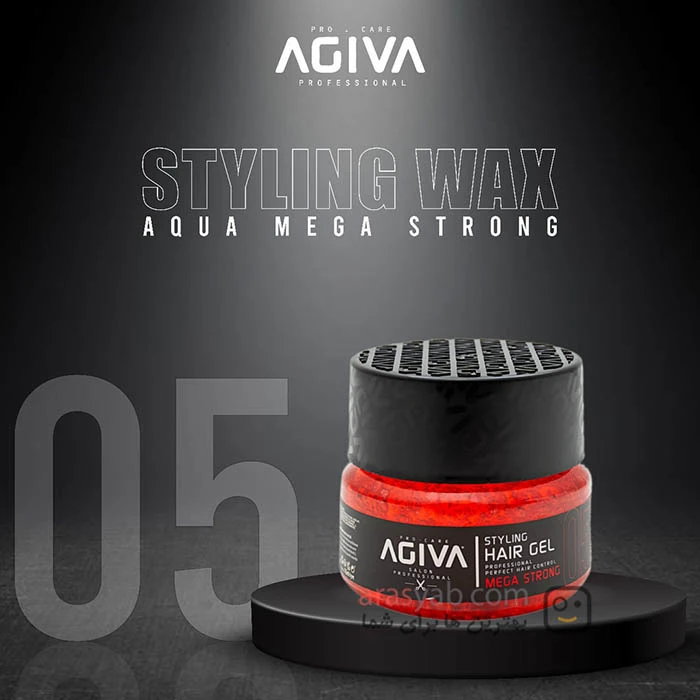 ژل موی آگیوا 05 قرمز مدل مگا استرانگ mega strong حجم 700 میل