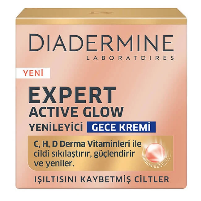 کرم شب بازسازی کننده دیادرمین Diadermine expert active glow حجم 50 میلی