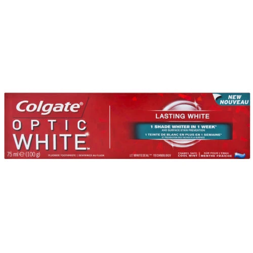 خمیر دندان کلگیت Colgate مدل Optic White Lasting white حجم 100 میل