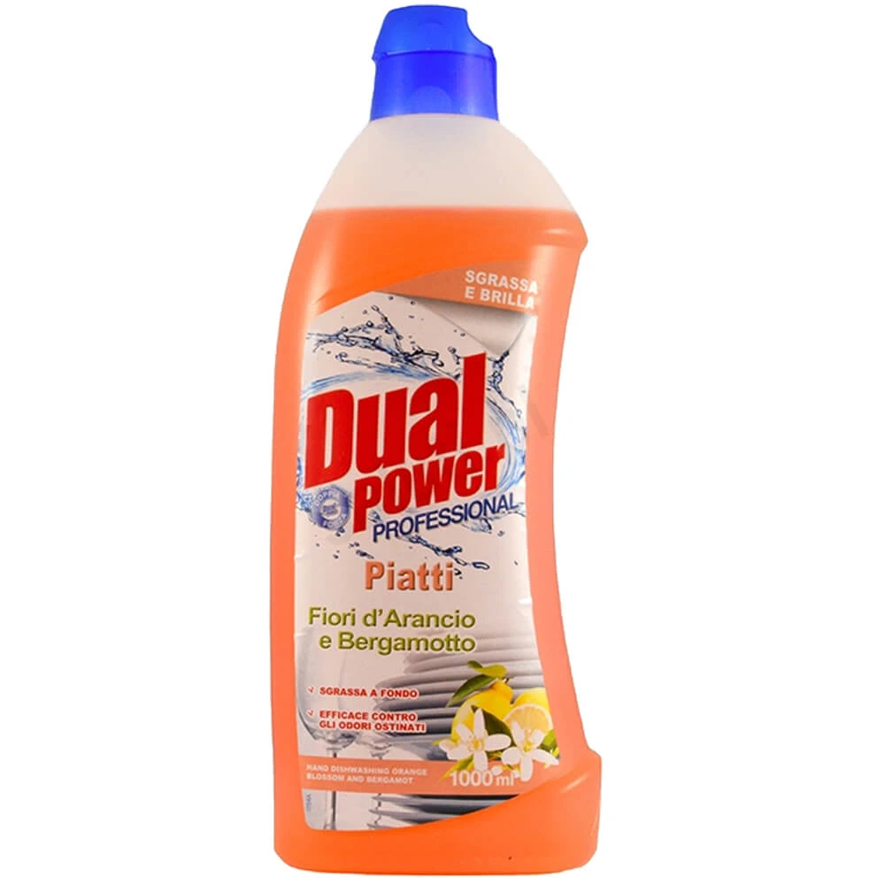 مایع ظرفشویی Dual Power مدل Piatti با رایحه شکوفه پرتقال و ترنج حجم 1 لیتر