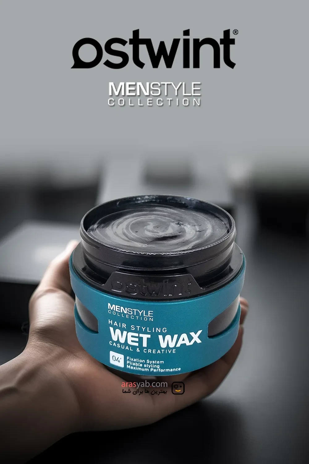 واکس مو 04 استوینت Ostwint سبز سری Wet Wax حجم 150 میل