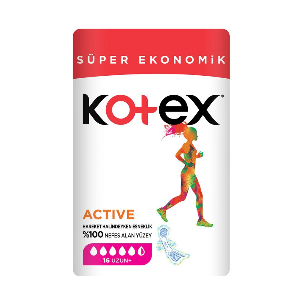 نوار بهداشتی کوتکس اکتیو بلند KOTEX ACTIVE تعداد 16 عددی