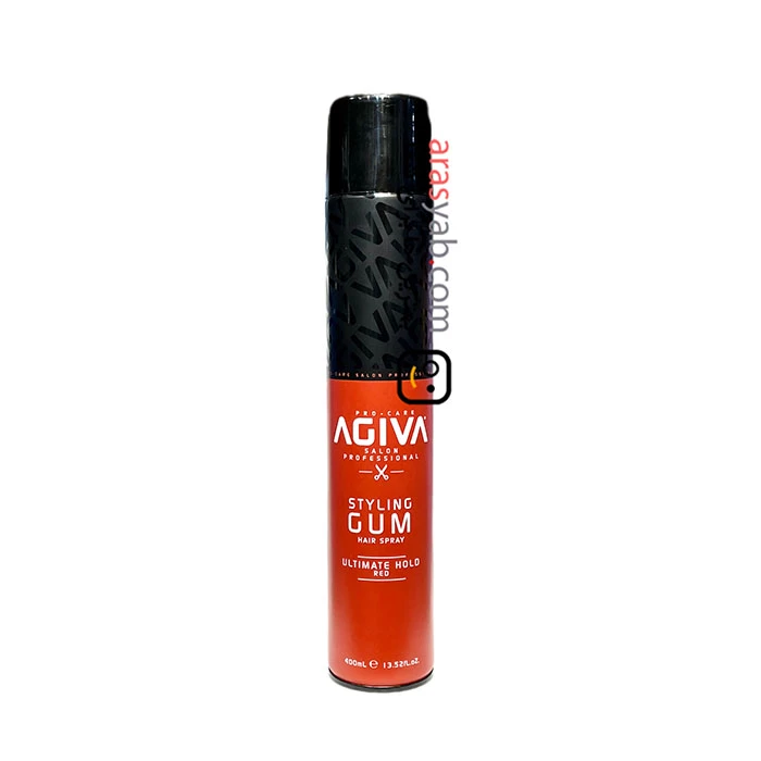 اسپری حالت دهنده قرمز 01 آگیوا Styling gum مدل ultimate hold red حجم 400 میل