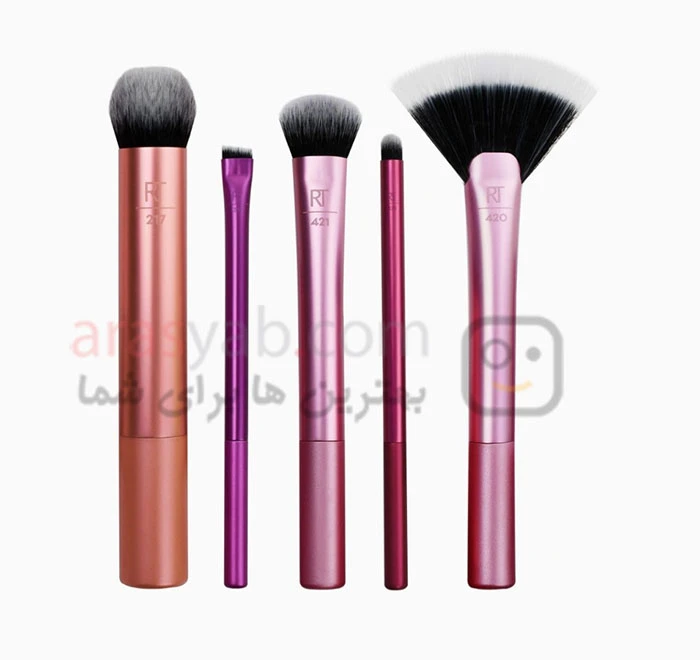 ست براش 5 تیکه ریل تکینک real techniques سری essential artist kit همه کاره
