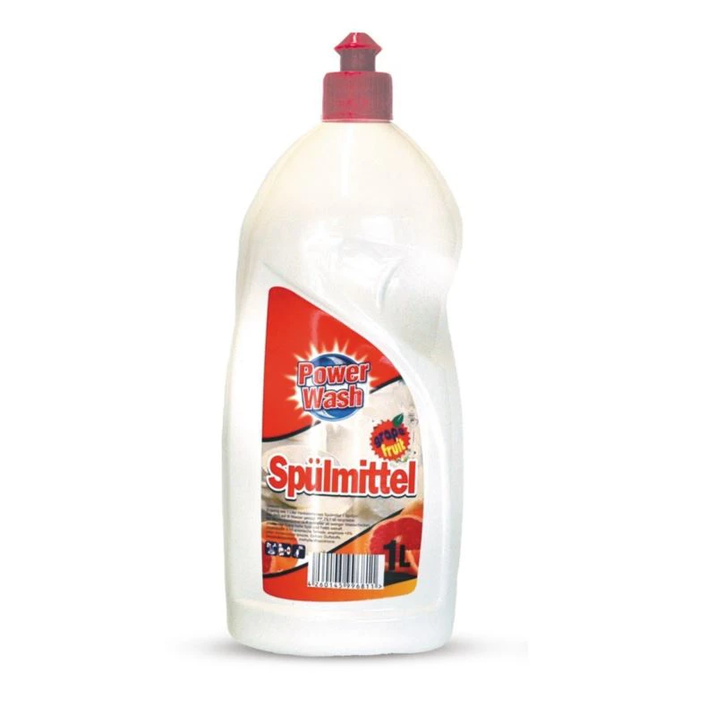 مایع ژل ظرف شویی power wash spulmittel با رایحه گریپ فروت حجم 1 لیتر