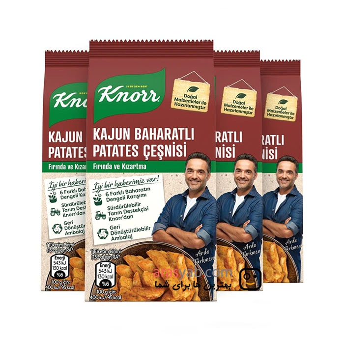 چاشنی سیب زمینی کنور KNORR با طعم تند وزن 60 گرم