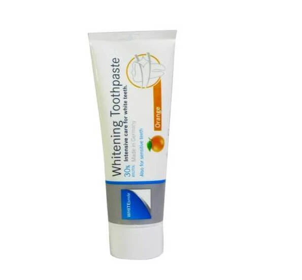 خمیر دندان و سفید کننده با رایحه پرتقال white smile toothpaste 75ml