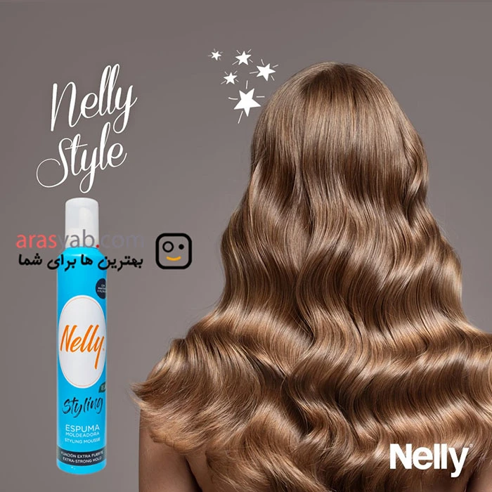 موس مو حالت دهنده نلی Nelly مدل extra strong hold وگان حجم 300 میل
