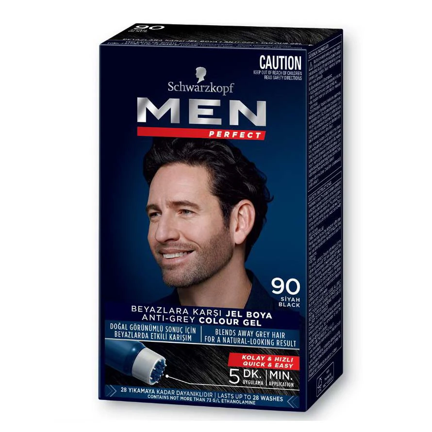 کیت رنگ موی فوری آقایان شوارتسکف Men Perfect مشکی شماره 90