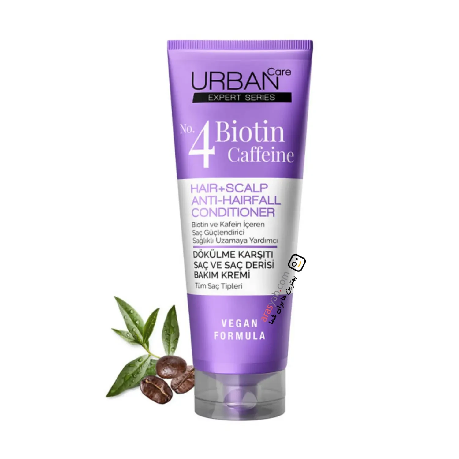کرم موی بعد حمام ضدریزش اوربان کر Urban Care حاوی بیوتین کافئین حجم 200 میل
