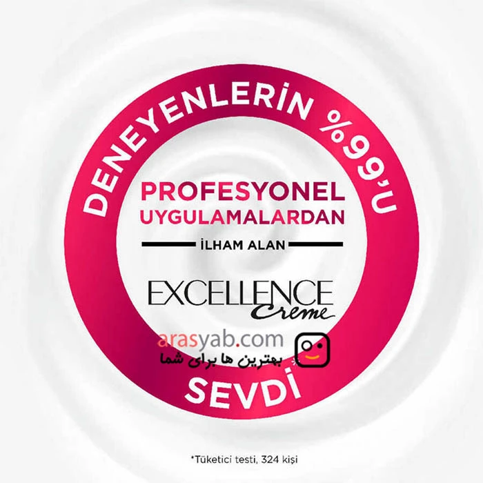 رنگ مو لورال 5.32 مدل excellence cereme رنگ قهوه ای روشن