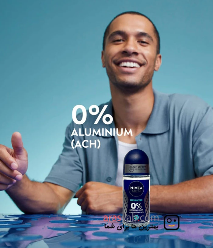 رول مردانه نیوا nivea مدل fresh ocean محافظ 48 ساعته حجم 50 میل