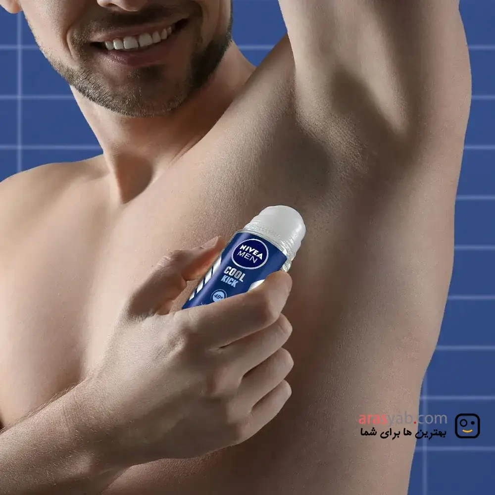 مام رولی ضدتعریق مردانه نیوا nivea مدل کول کیک Cool Kick با محافظ 48 ساعته حجم 50 میل