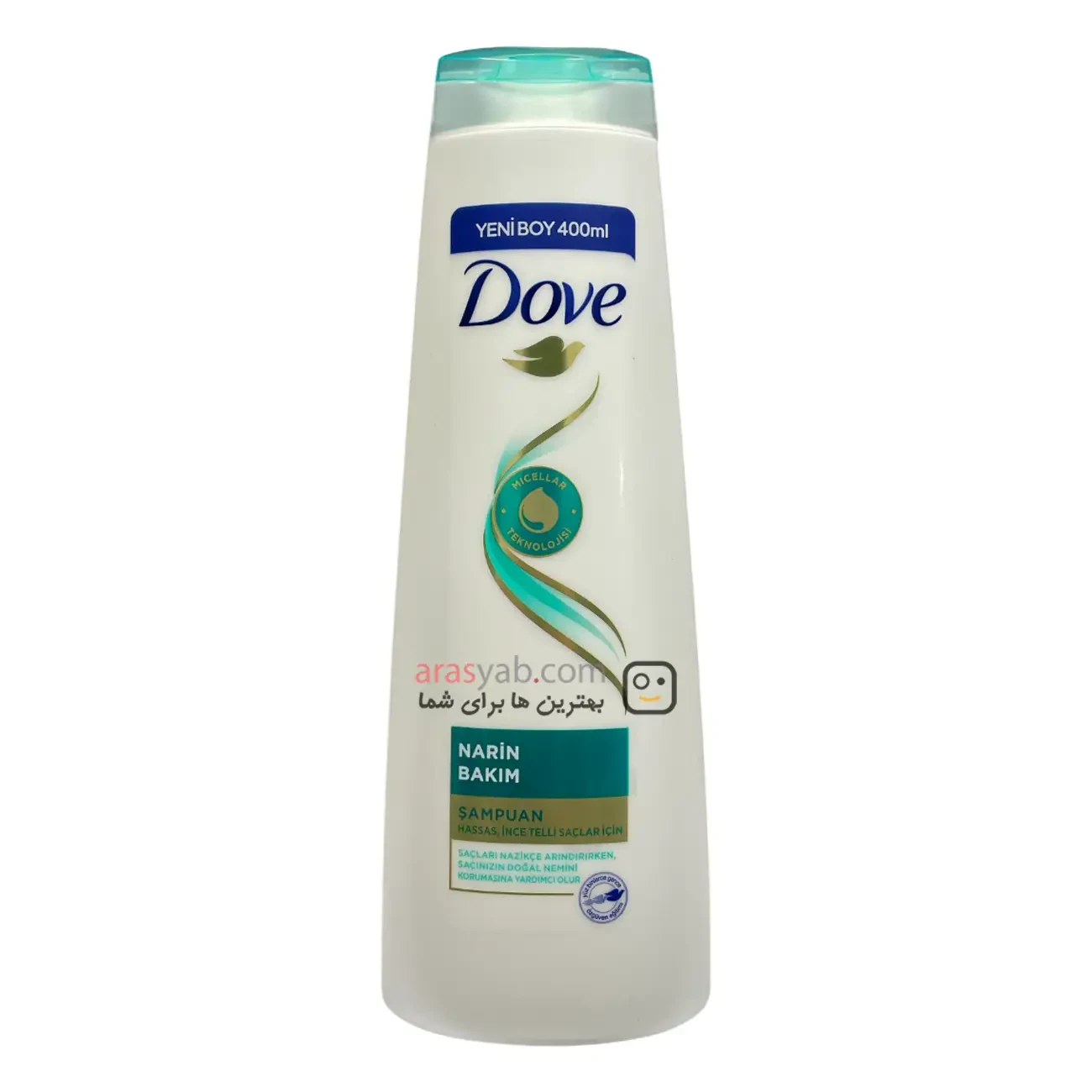 شامپو میسلار داو dove مدل Narin Bakım برای موهای حساس حجم 400 میلی