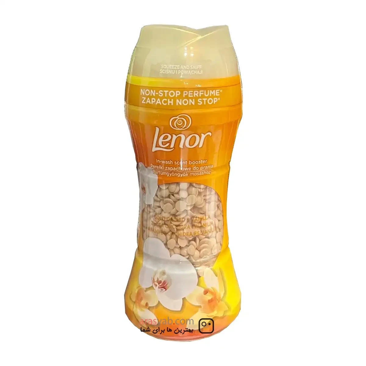 گرانول خوشبوکننده لباس لنور Lenor مدل Gold Orchid رایحه ارکیده حجم 195 گرم