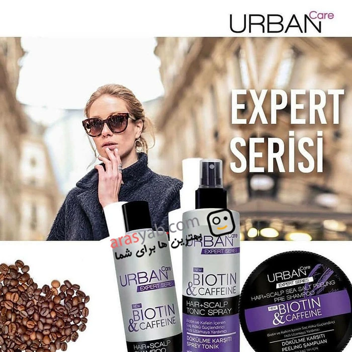 اسپری تونیک مو اوربان URBAN CARE حاوی بیوتین و کافئین با خاصیت ضد ریزش حجم 200 میل