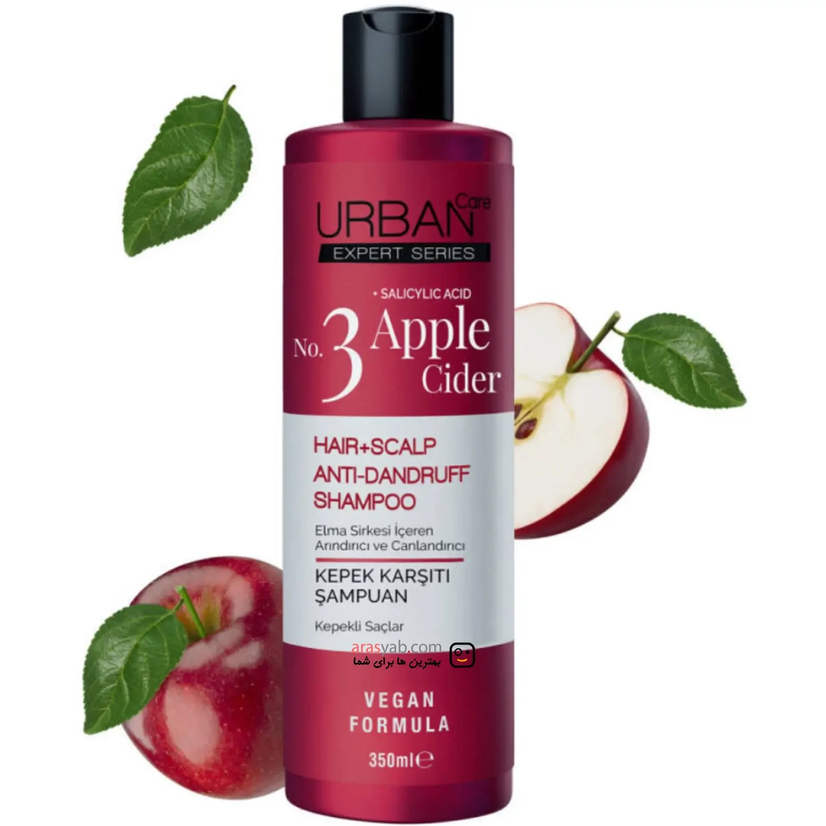 شامپو ضد شوره اوربان کر Urban Care حاوی سرکه سیب Apple Cider حجم 350 میل