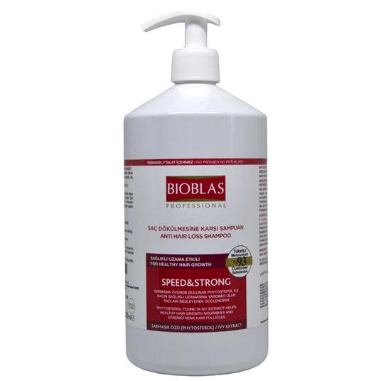 شامپو bioblas ضدریزش قرمز مدل اسپید استرانگ حجم 1000 میل