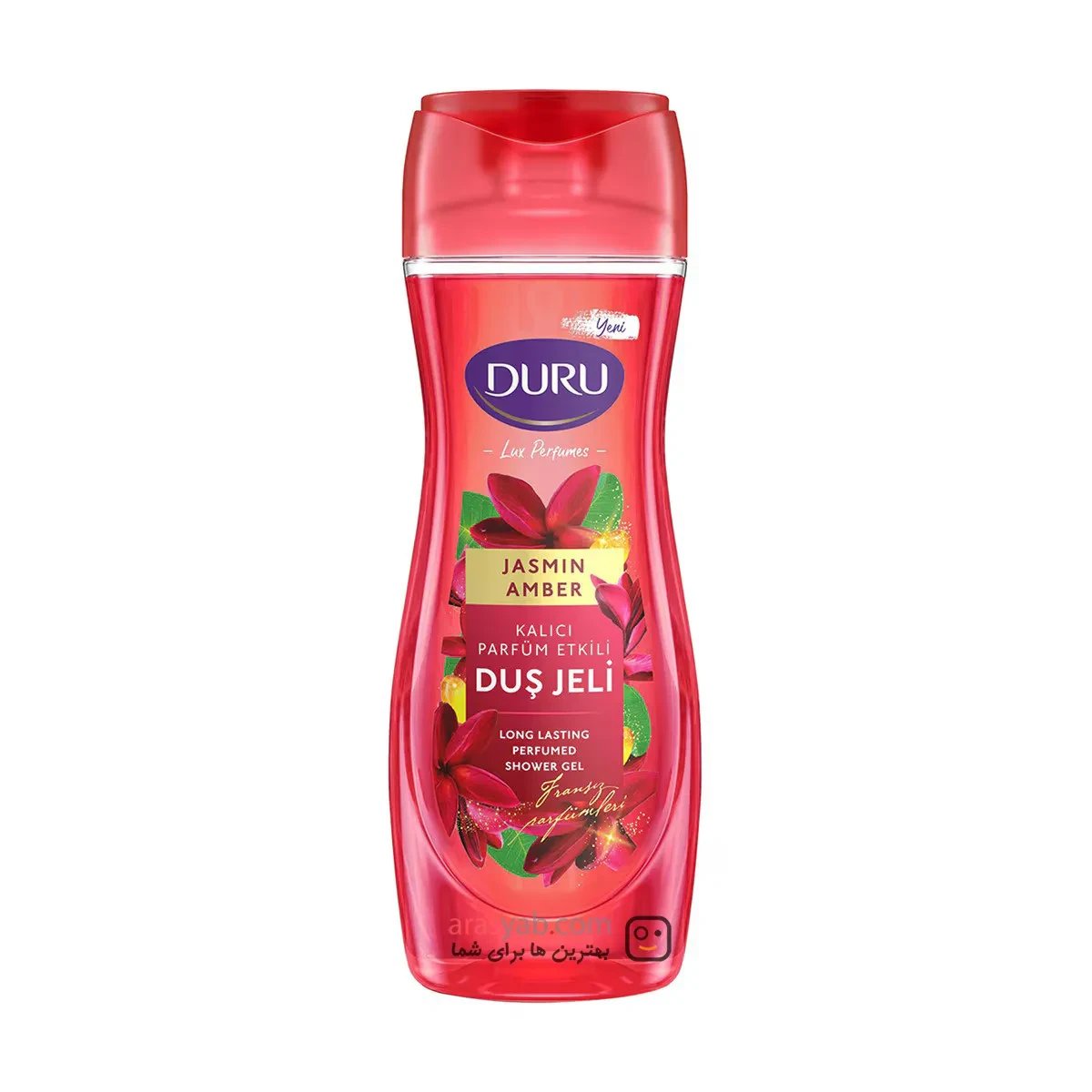 شامپو بدن معطر دورو Duru قرمز سری Lux Perfumes با رایحه یاس و کهربا حجم 450 میل