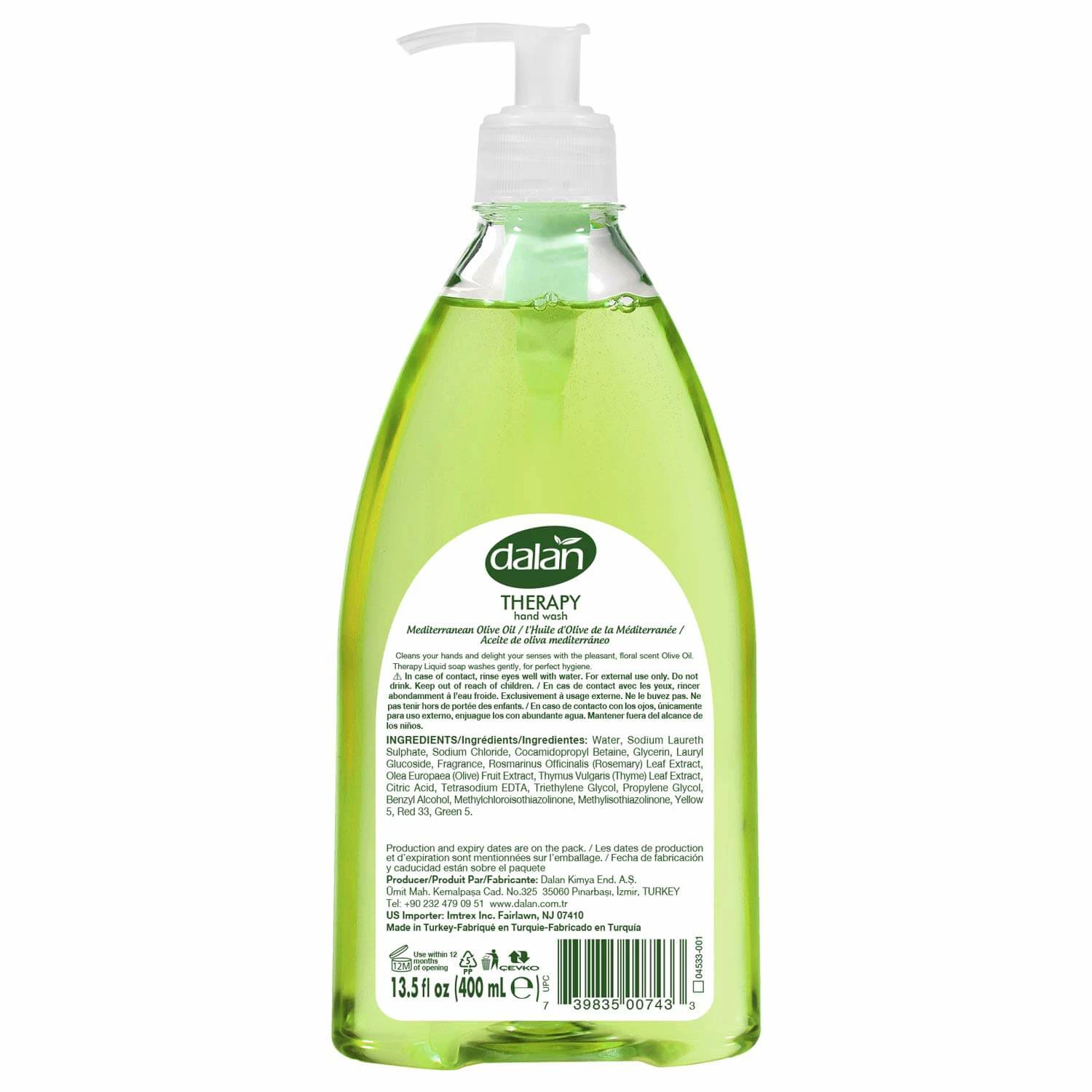 مایع دستشویی روغن زیتون دالان Dalan حجم 400 میلی