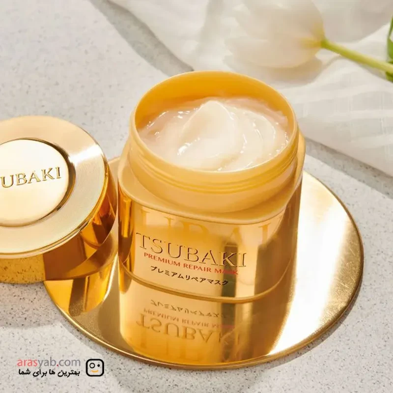 ماسک موی ترمیم کننده پریمیوم تسوباکی Tsubaki اصل ژاپن حجم 180 گرم