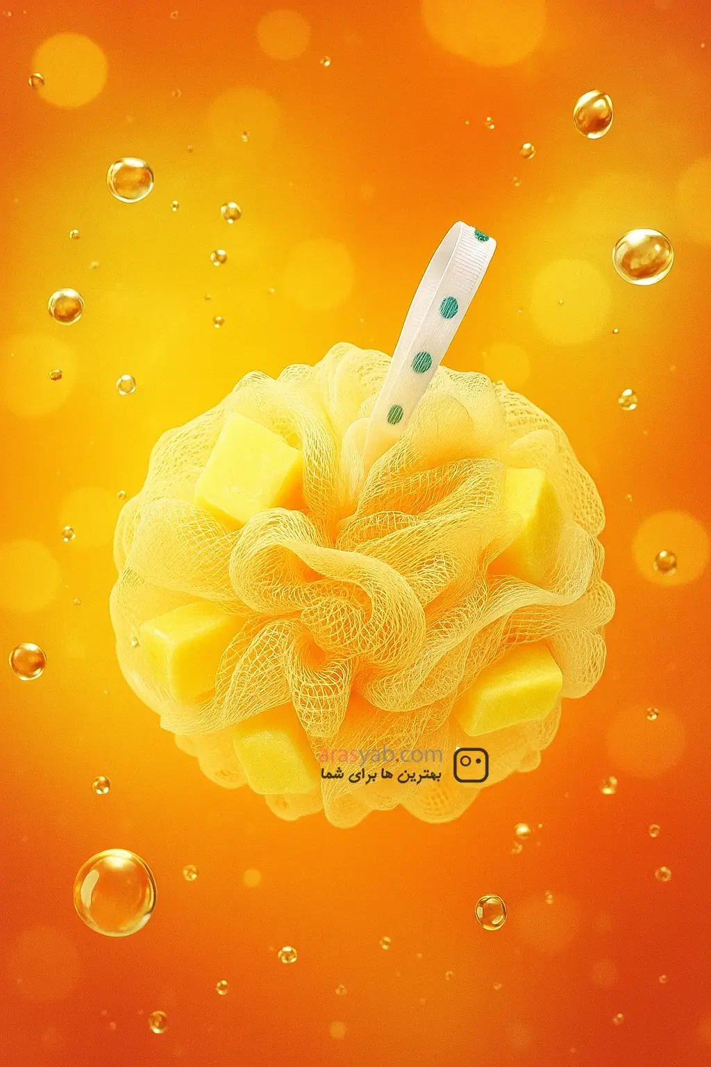 لیف حمام بالمی Balmy صابون دار با رایحه انبه و آناناس