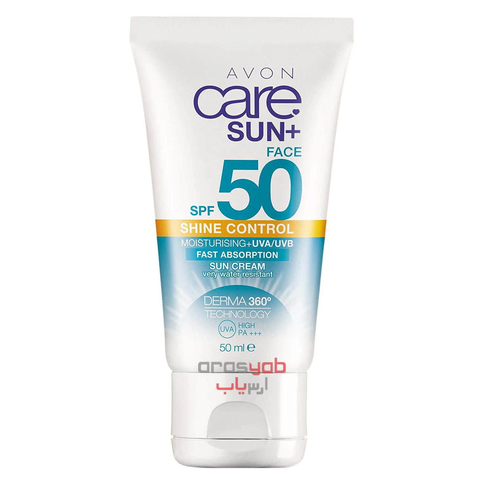 ضد آفتاب بی رنگ آون Avon فاقد چربی ‌مدل Shine Control با spf 50 حجم 50 میل