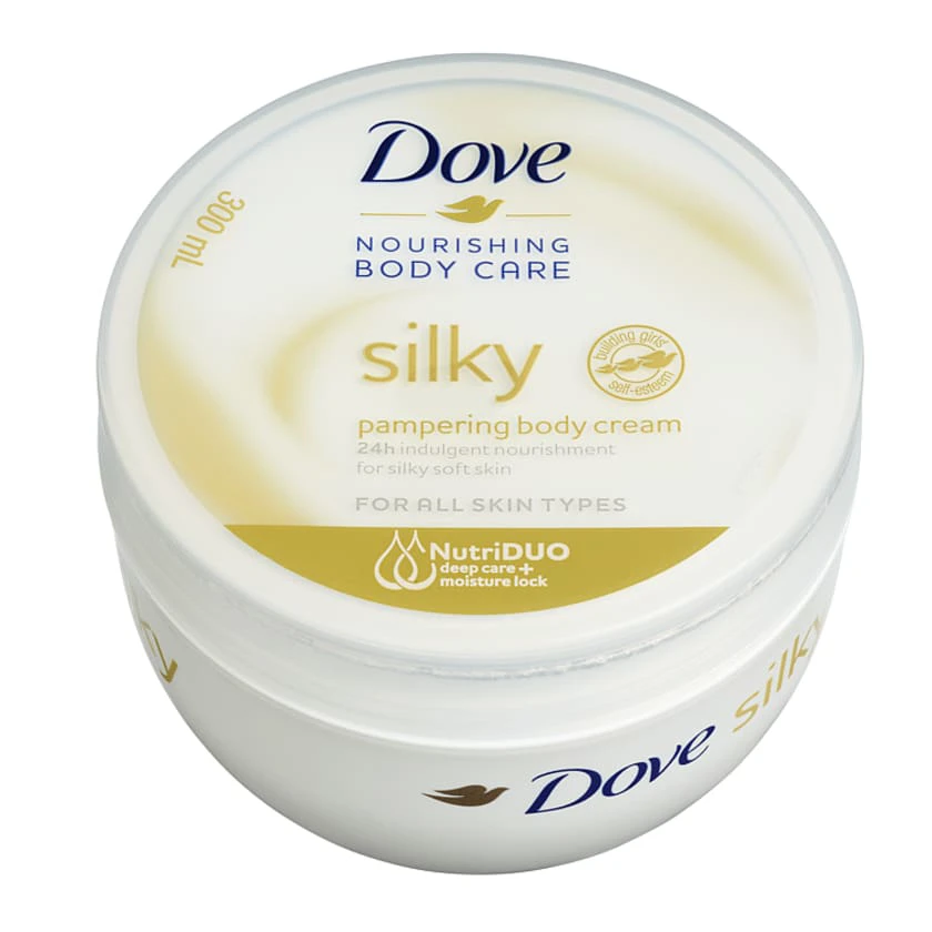 کرم مرطوب کننده BODY SILK داو مناسب برای انواع پوست حجم 300 میلی
