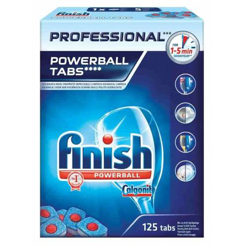 قرص ظرفشویی فینیش پاوربال حرفه ای Professional برای شستشوی سریع 125 عددی