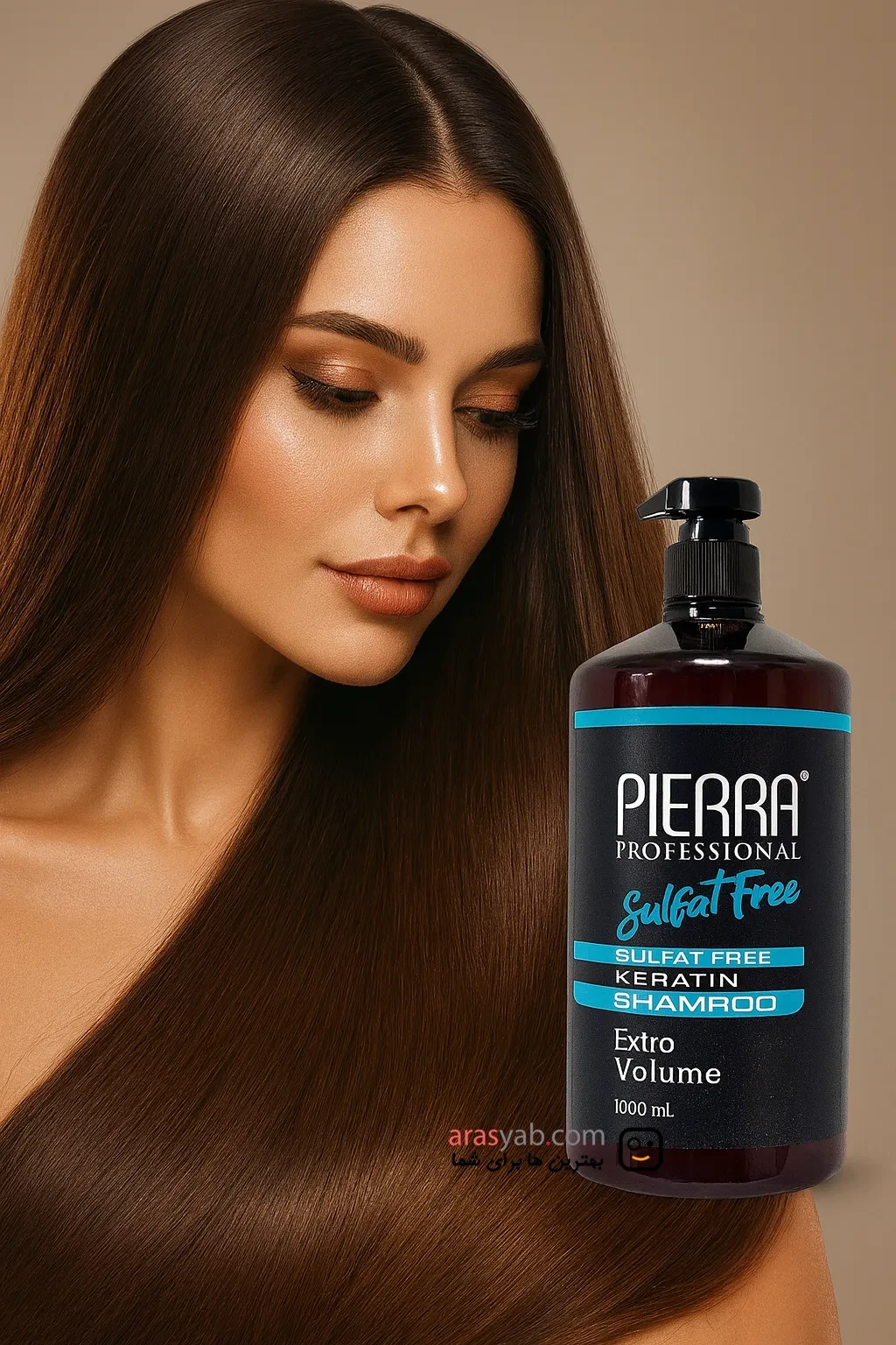 شامپو بدون سولفات کراتینه پیرا Pierra برای افزایش حجم مو Extra Volume حجم 1 لیتر