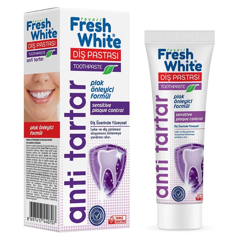 خمیردندان فرش وایت Fresh White مدل Anti Tartar حجم 90 گرم