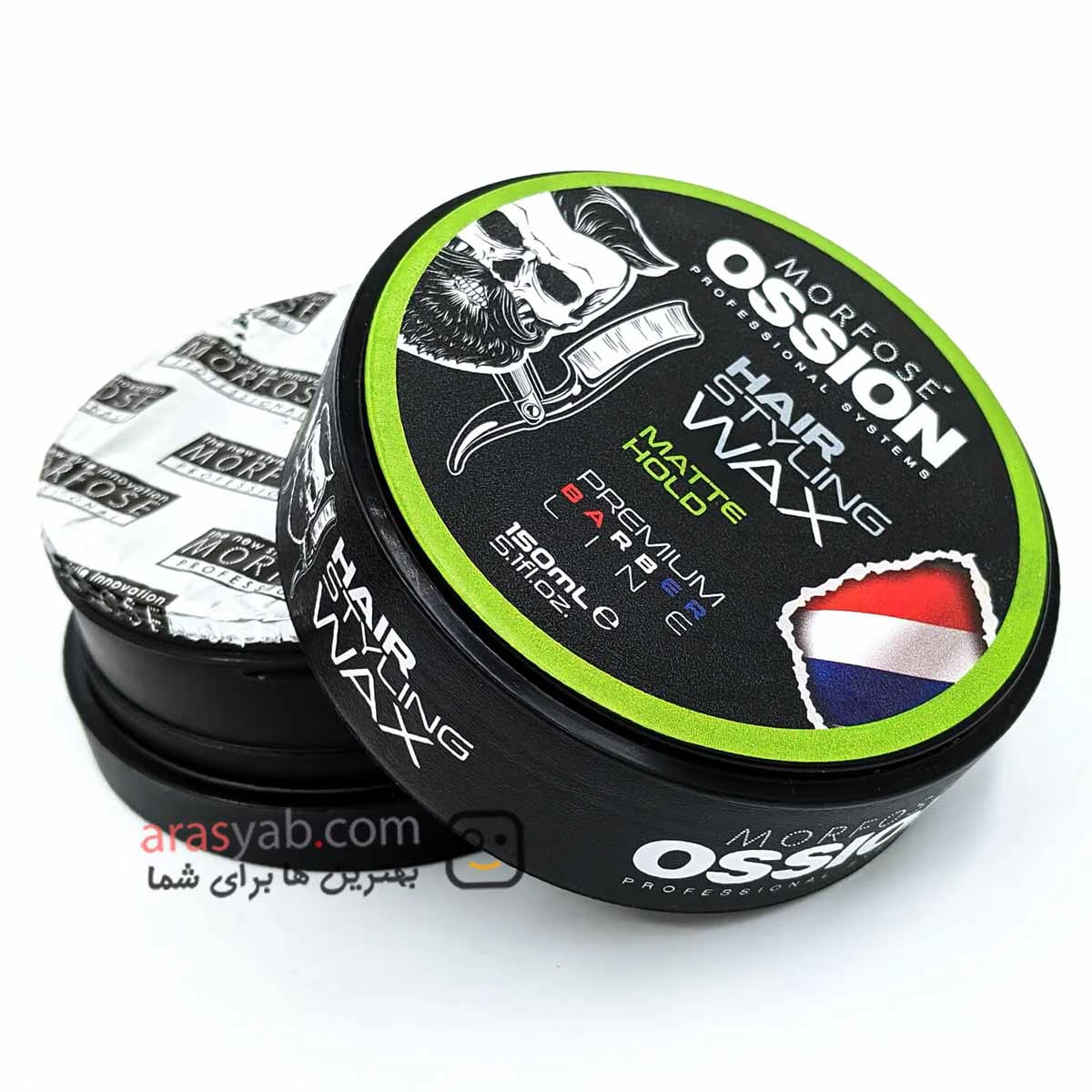 واکس موی مورفوس Ossion مدل Matte Hold سری Barber Line حجم 150 میل